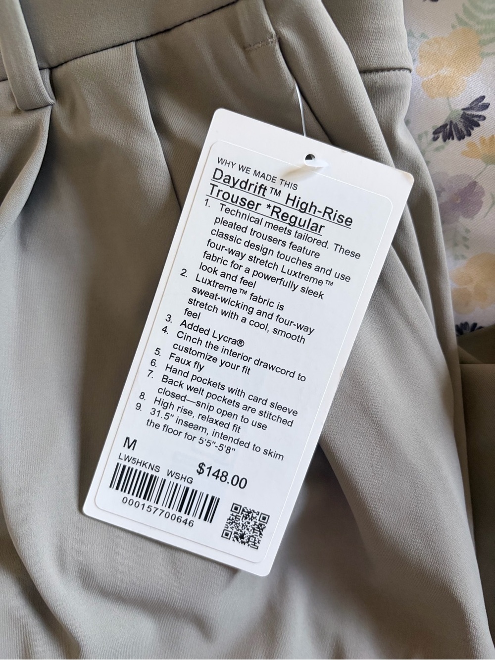 lululemon athletica Daydrift High-Rise Trousser in light gray